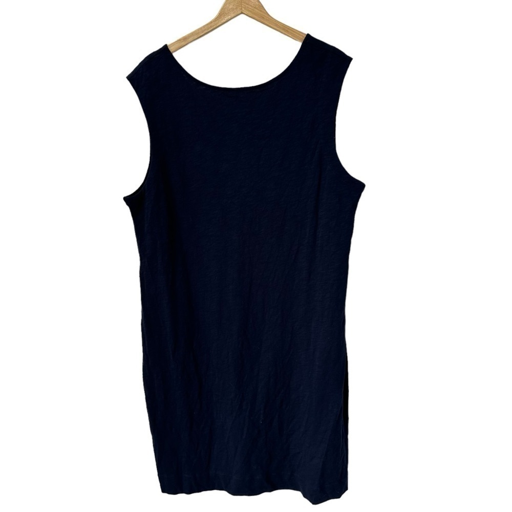 Boden Navy Cotton Shift Sleeveless Dress, 16-18L